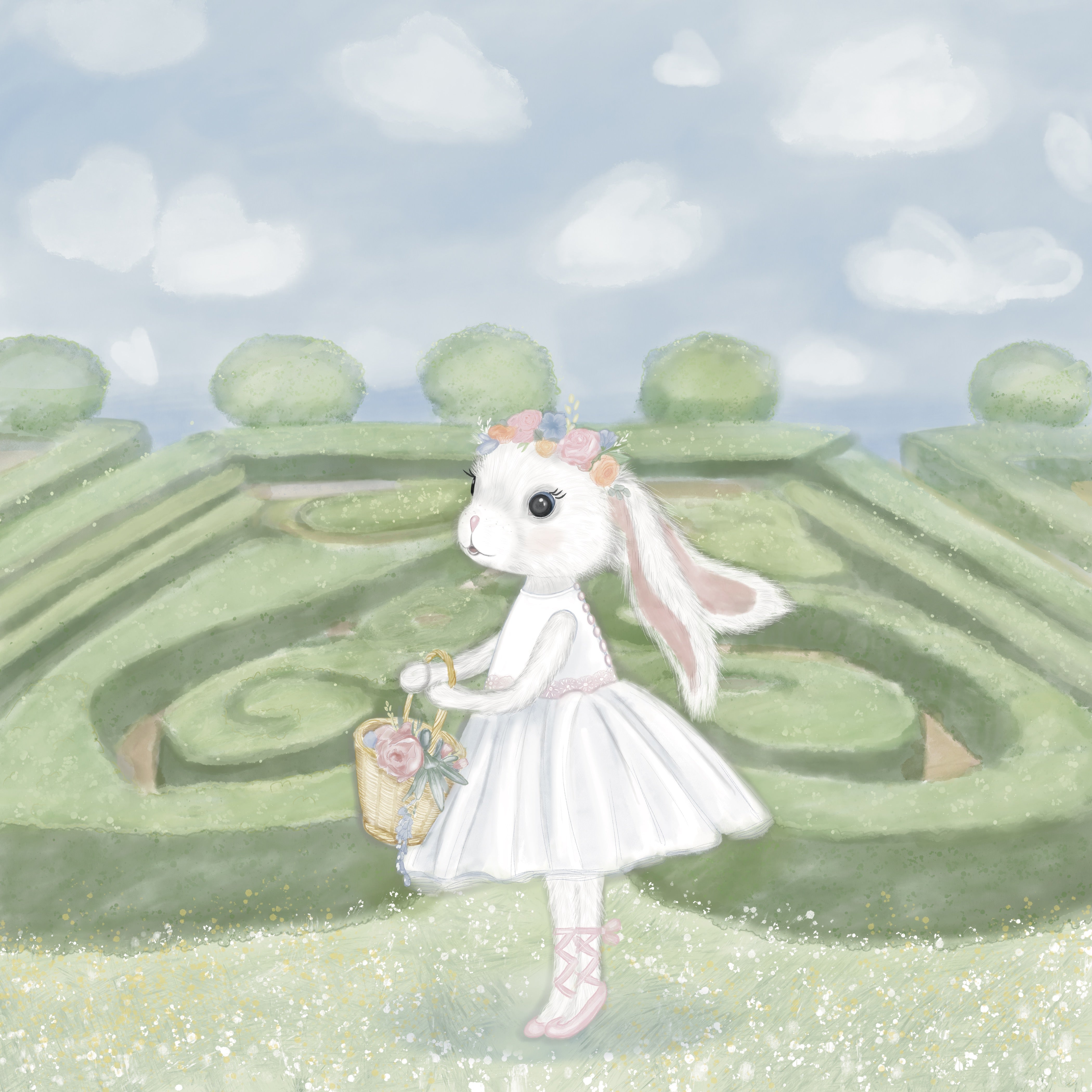 Demoiselle d’honneur in the jardin